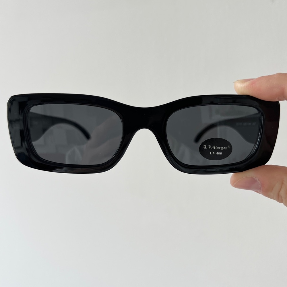 ASOS AJ Morgan Black thick square frame 90s rectangular sunglasses